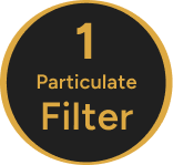 particulate filter text icon